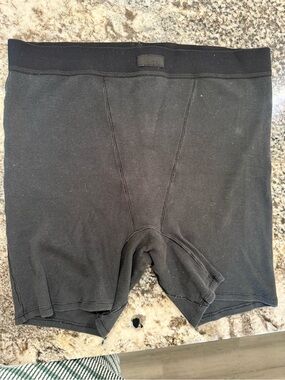 SKIMS Black Athletic Ribbed Shorts